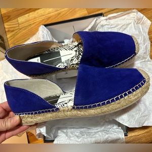 Dolce Vita Ciara Electric Blue Suede Women’s Espadrilles Sandel Flats Size 8 NWT
